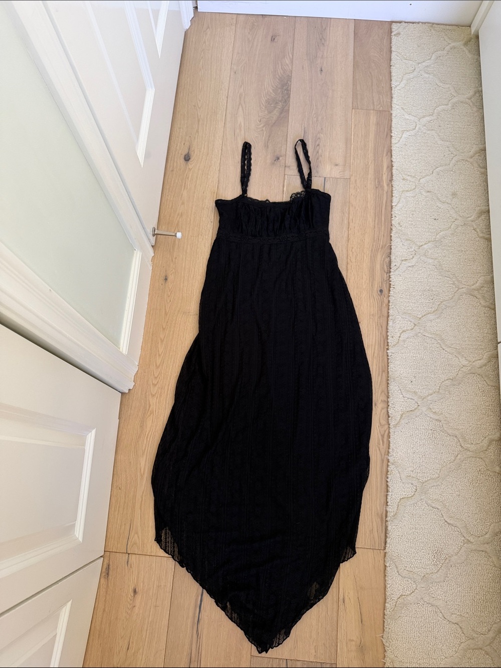 Black Maxi Sundress with Spaghetti Straps